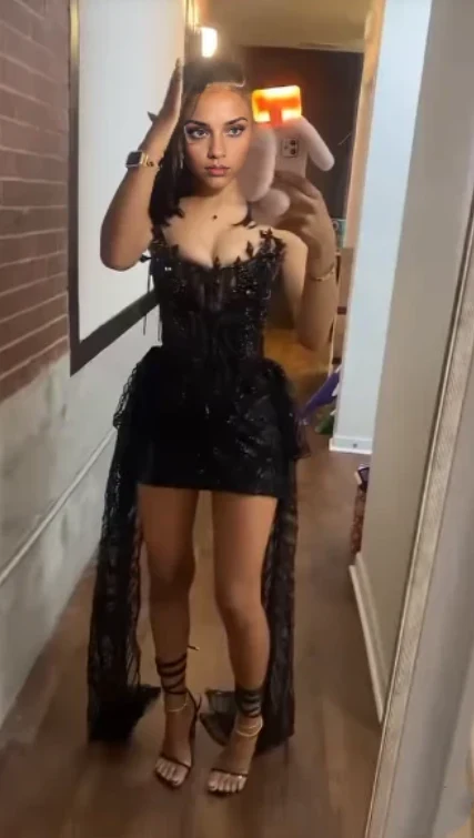 Sexy Black Tube Top Herringbone Beaded 19th Birthday Homecoming Dress P3676 - Image 6