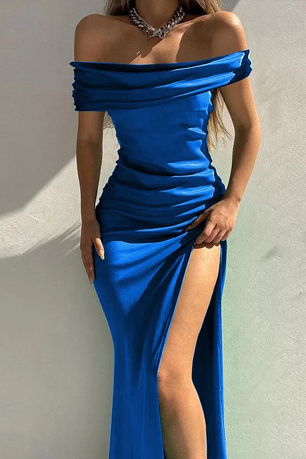 Sexy Mermaid Off The Shoulder Black Evening Prom Dress 22th Birthday Outfits P648 - Image 3