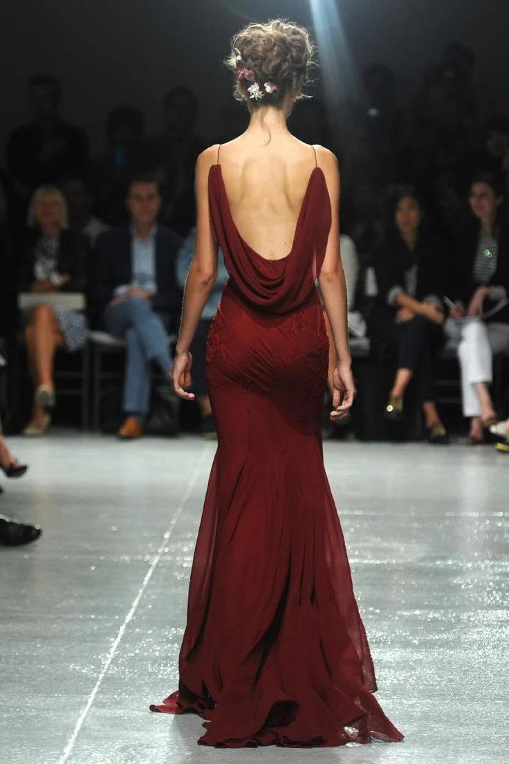 Straps Burgundy Long Prom Dresses For Teens P1851 - Image 2