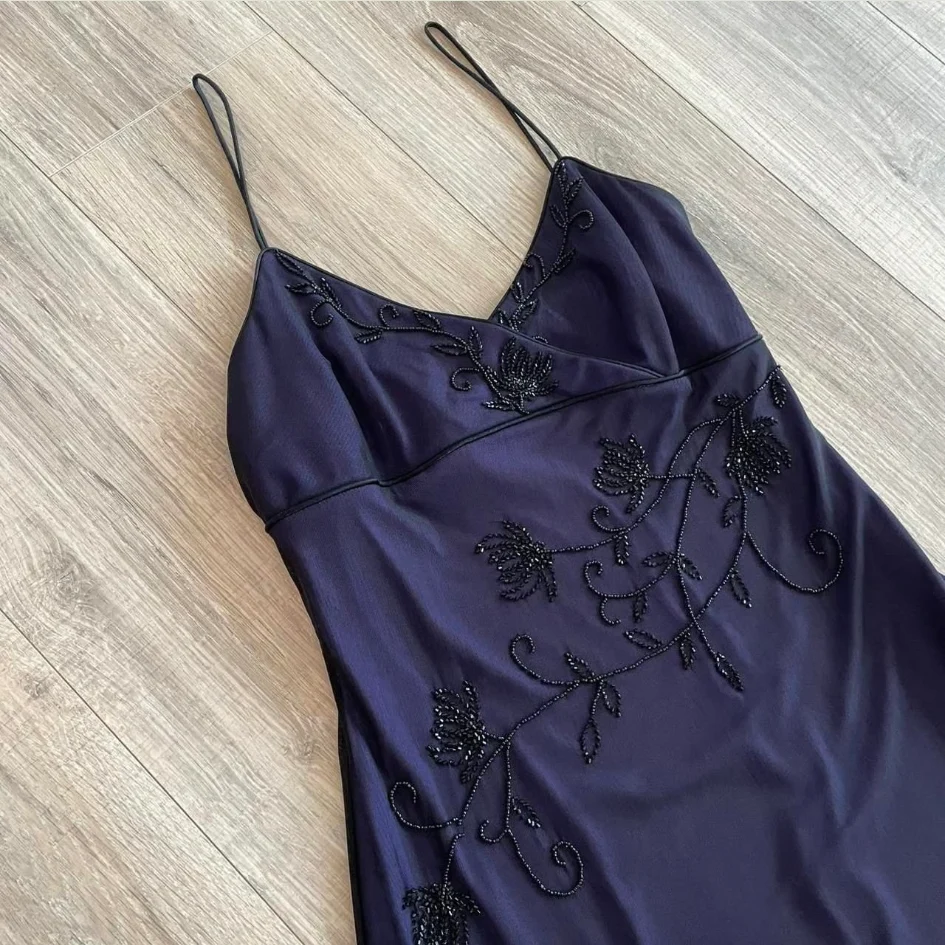 Sexy Mermaid Prom Gown With Straps Navy Blue Prom Dresses P1853 - Image 5