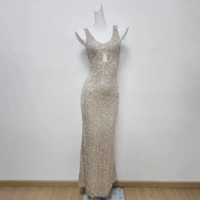 Sexy Mermaid Silver Sequin Evening Party Dress Birthday Outfits P643 - Image 8