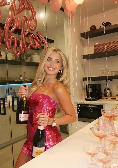 Sexy Pink Sequin Hip 21st Birthday Homecoming Dress P3879 - Image 3