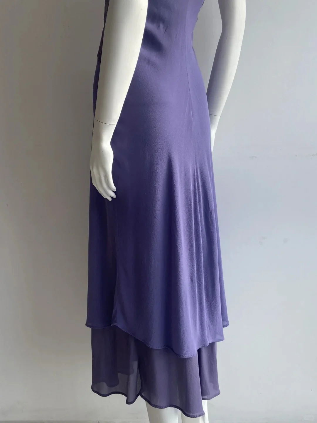 Sexy Purple Spaghetti Strap Lace Mermaid Chiffon Prom Dress Evening Dress P4849 - Image 8