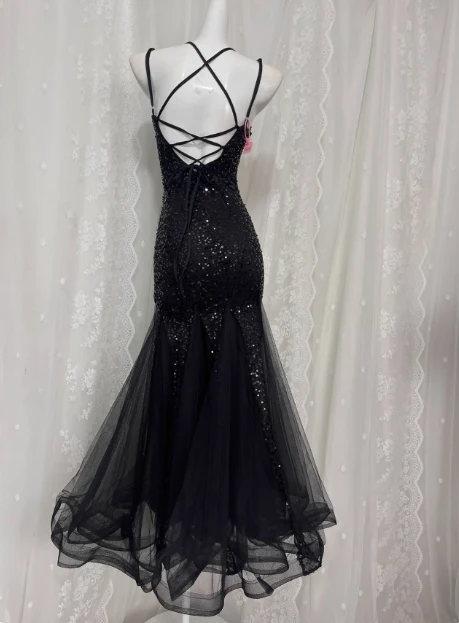 Sexy Sequined Strapless Mesh Mermaid Prom Dress P3460 - Image 6