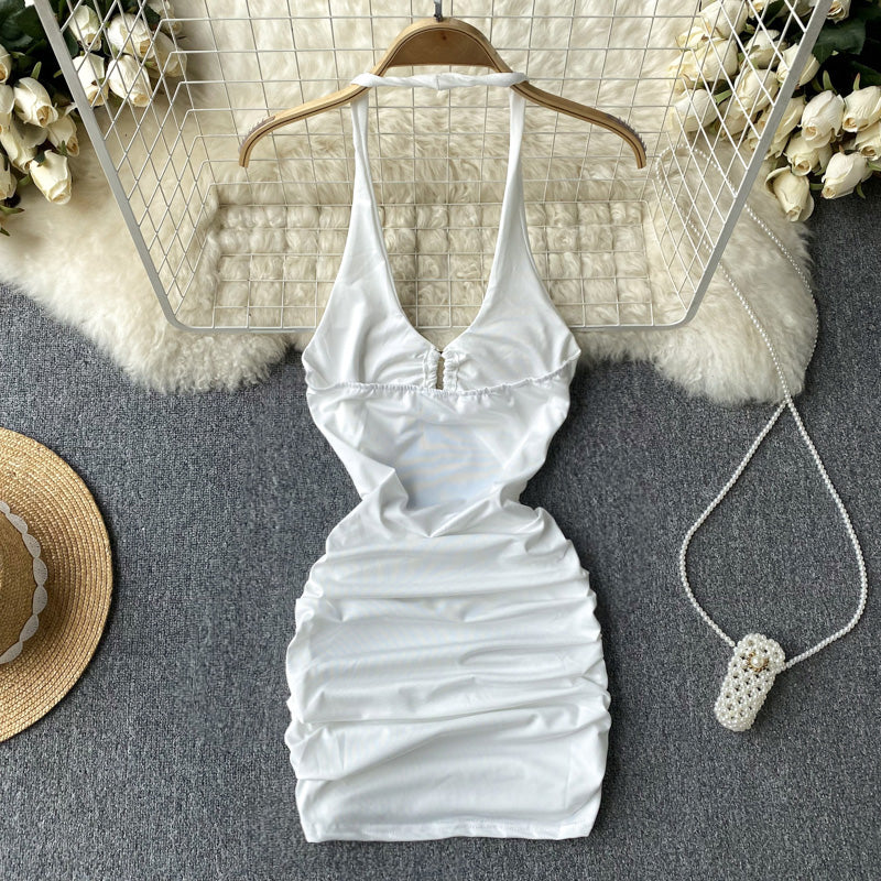 Sexy Sheath Sleeveless Black Short Summer Holiday Dress P244 - Image 3