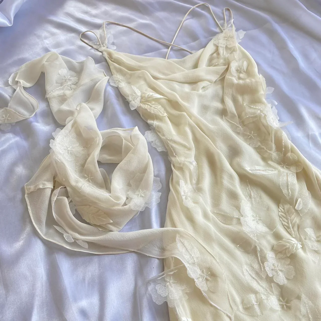 Sexy Sheath Straps Chiffon champagne Long Prom Dresses P1765 - Image 6