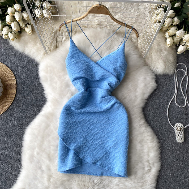 Sexy Spaghetti Straps Backless Short Women Dress P136 - Image 2