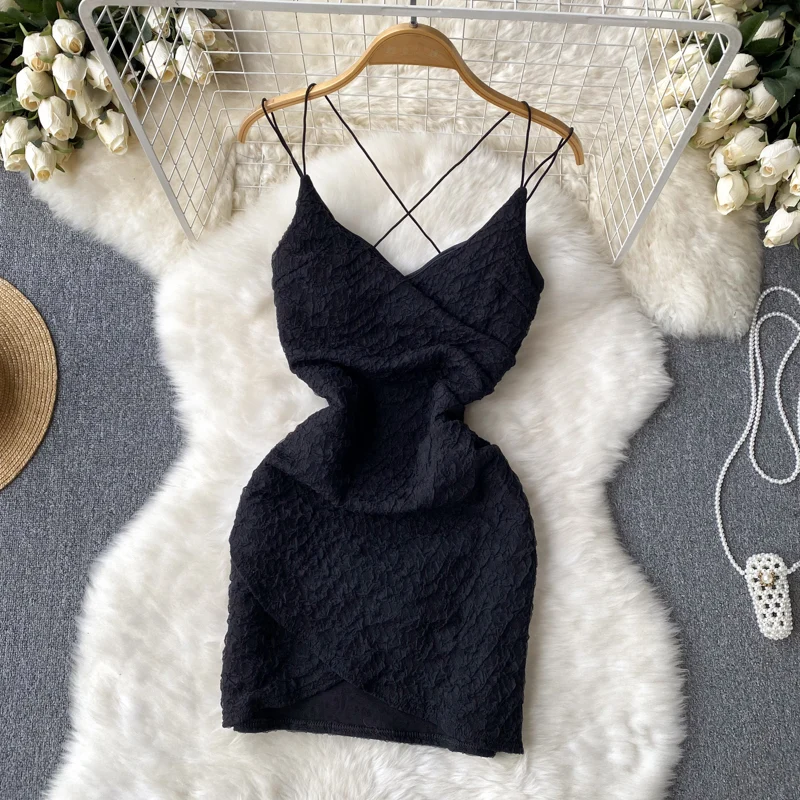 Sexy Spaghetti Straps Backless Short Women Dress P136 - Image 5