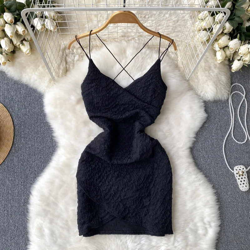 Sexy Spaghetti Straps Backless Short Women Dress P136 - Image 6