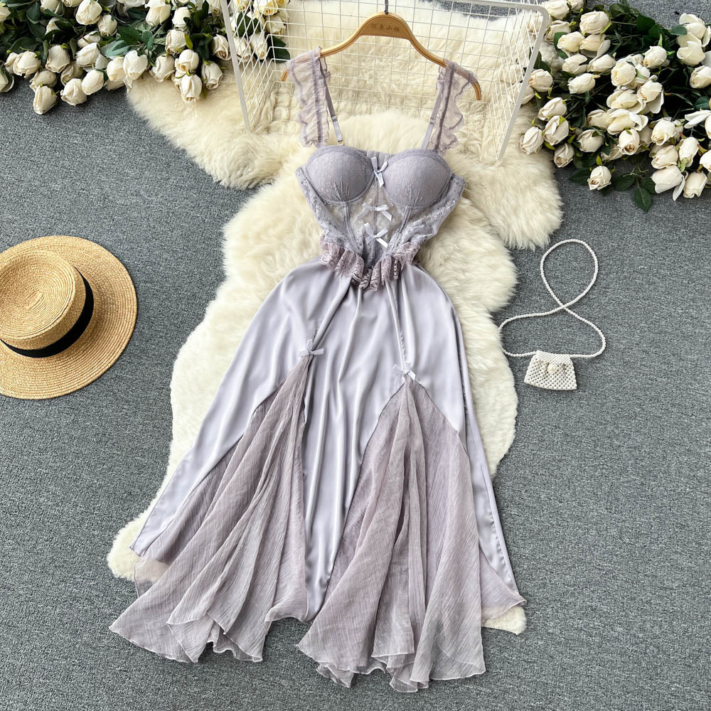 Sexy Spaghetti Straps Hot Lace Dress Women Holiday Dress P202 - Image 5