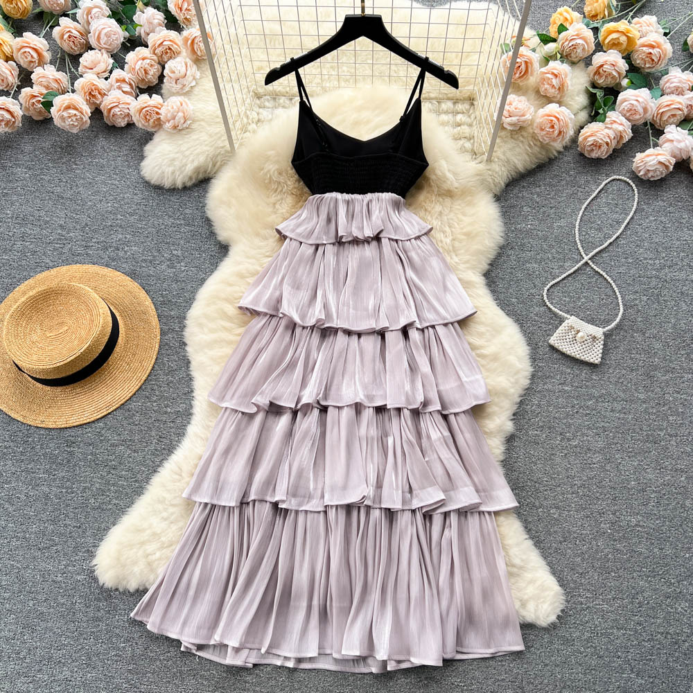 Sexy Spaghetti Straps Ruffles Dress Summer Women Holiday Dress P226 - Image 9
