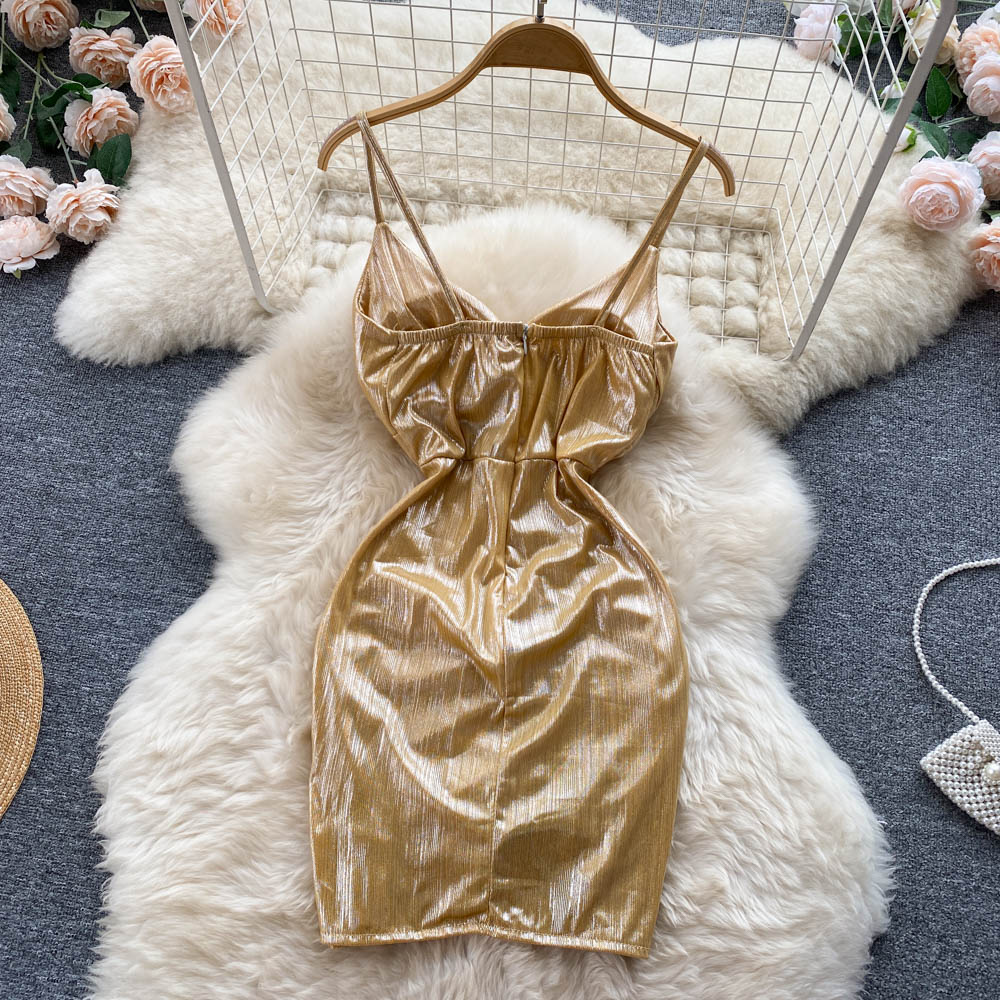 Sexy Straps Ruffles Dress Tight Women Holiday Dress P210 - Image 4