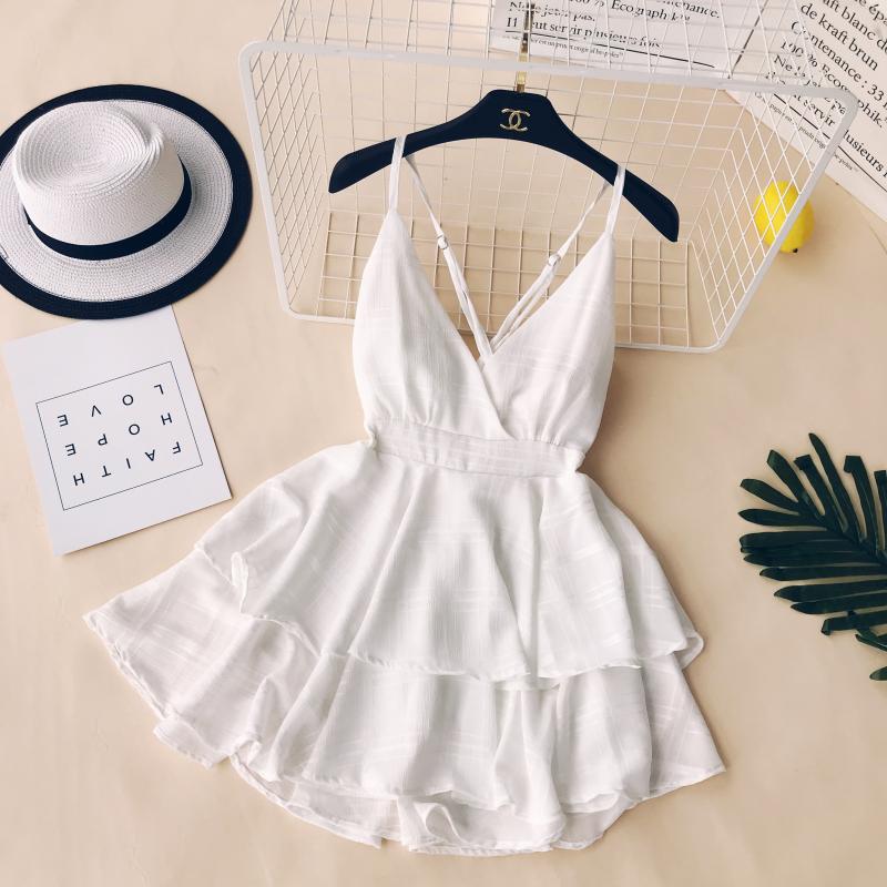Sexy Straps Summer Short Dress Women Holiday Dress P164 - Image 3