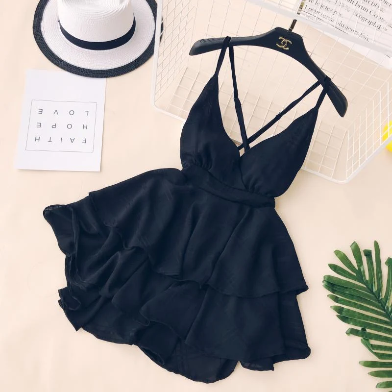 Sexy Straps Summer Short Dress Women Holiday Dress P164 - Image 5