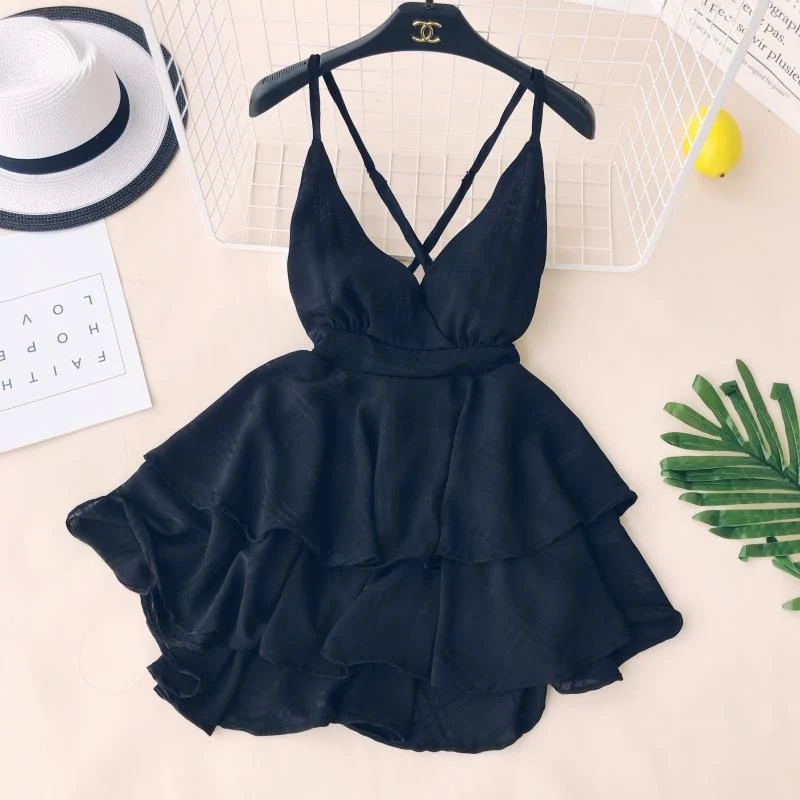 Sexy Straps Summer Short Dress Women Holiday Dress P164 - Image 6