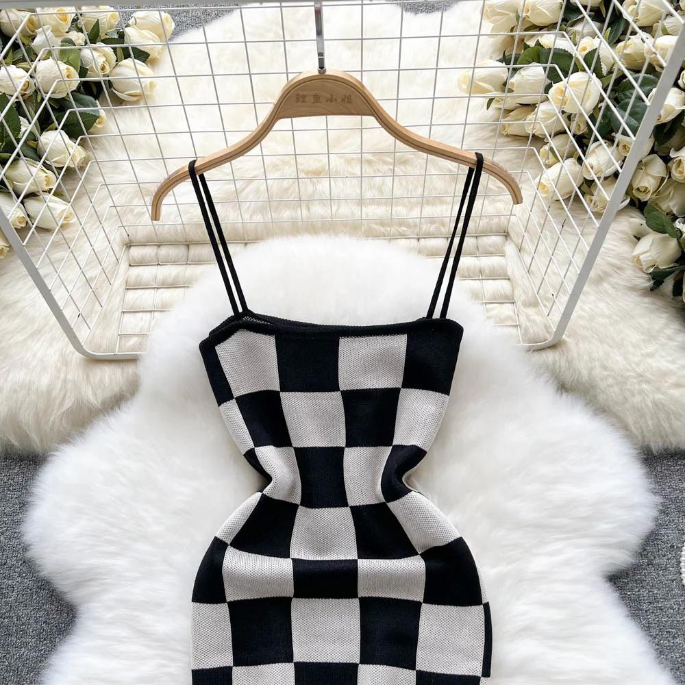 Sexy Straps Tight Dress Summer Women Holiday Knit Slip Dress P220 - Image 5