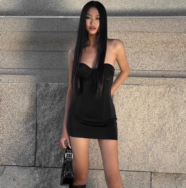 Sexy Sweetheart Neckline Fishbone Backless Strappy Hip 17th Birthday Homecoming Dress P3694 - Image 2