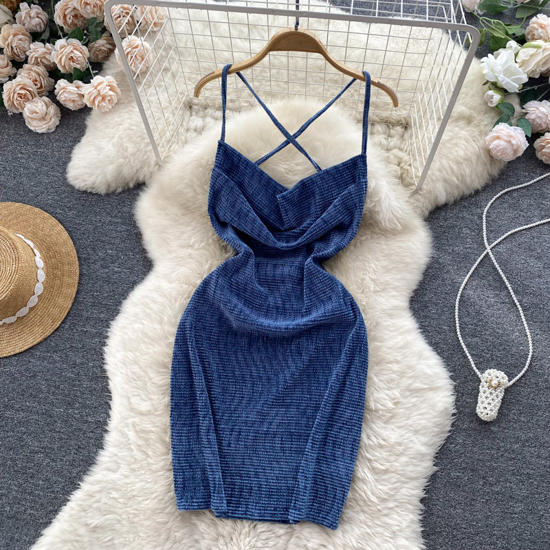 Sexy Tight Dress Summer Backless Women Holiday Dress P222 - Image 2