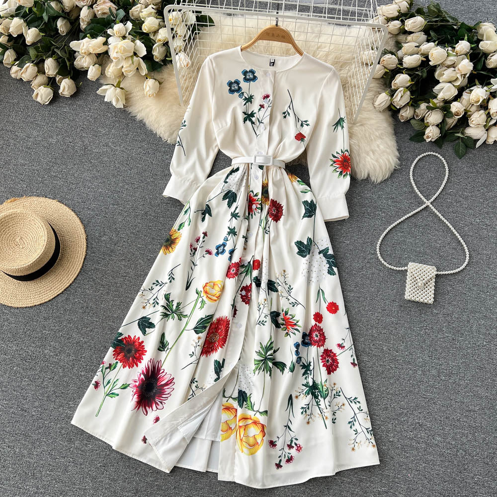 simple 3/4 sleeves summer women's dress P117 - Image 4