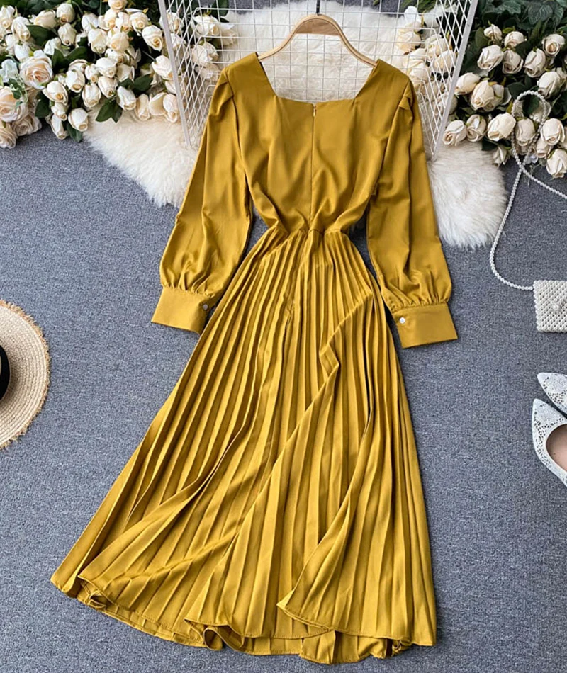 Simple A Line Long Sleeve Dress P294 - Image 8