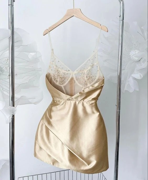 Simple A line Straps 18th Birthday Dresses Short Birthday Outfits P1760 - Image 2