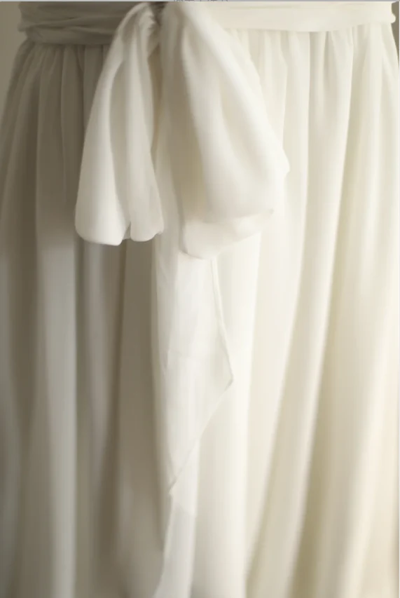 Simple halterneck Roman chiffon flowing wedding dress P2809 - Image 7