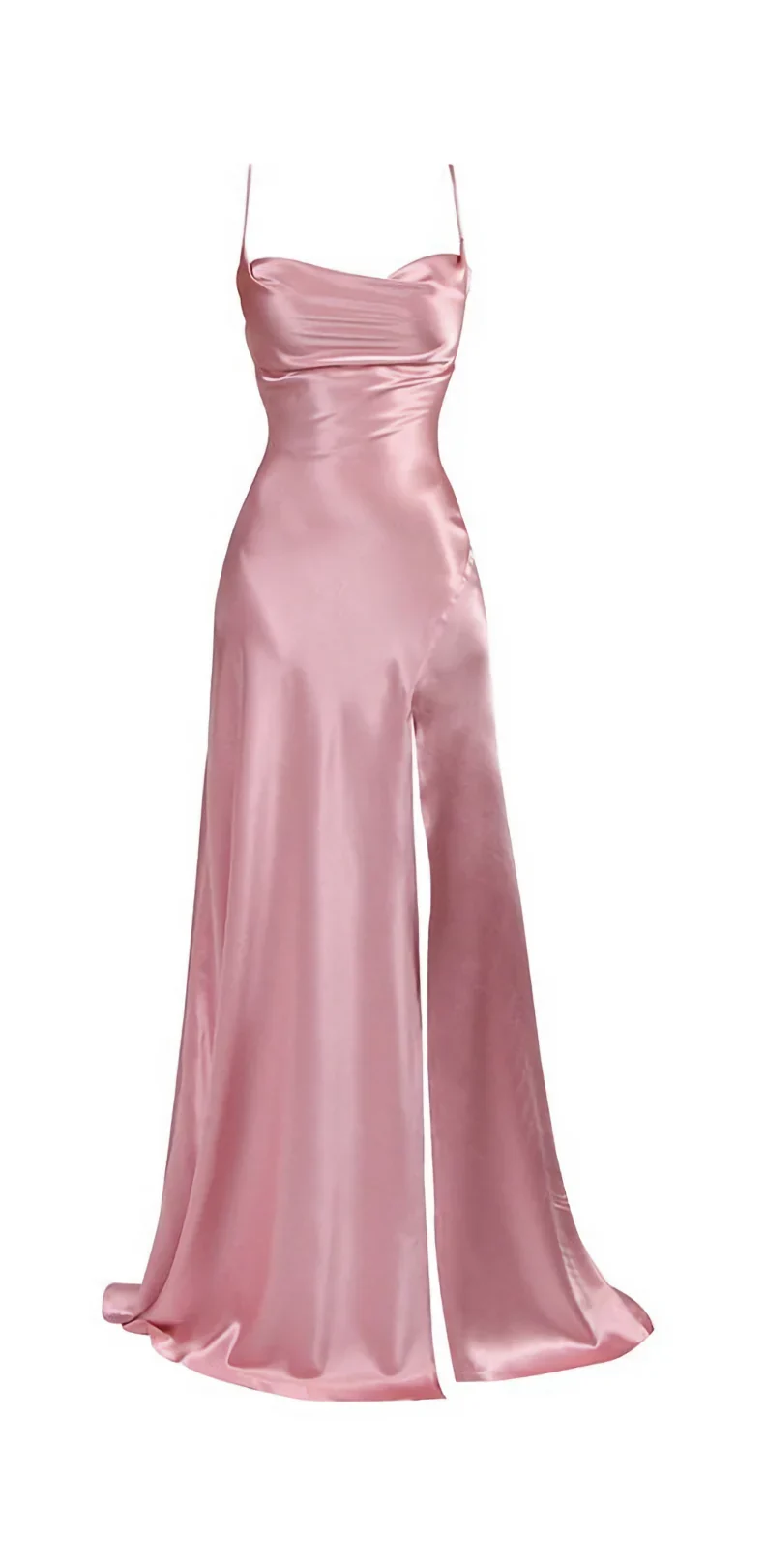 Simple Mermaid Floor Length Prom Dress With Slit 22th Birthday Outfit P1387 - Image 4