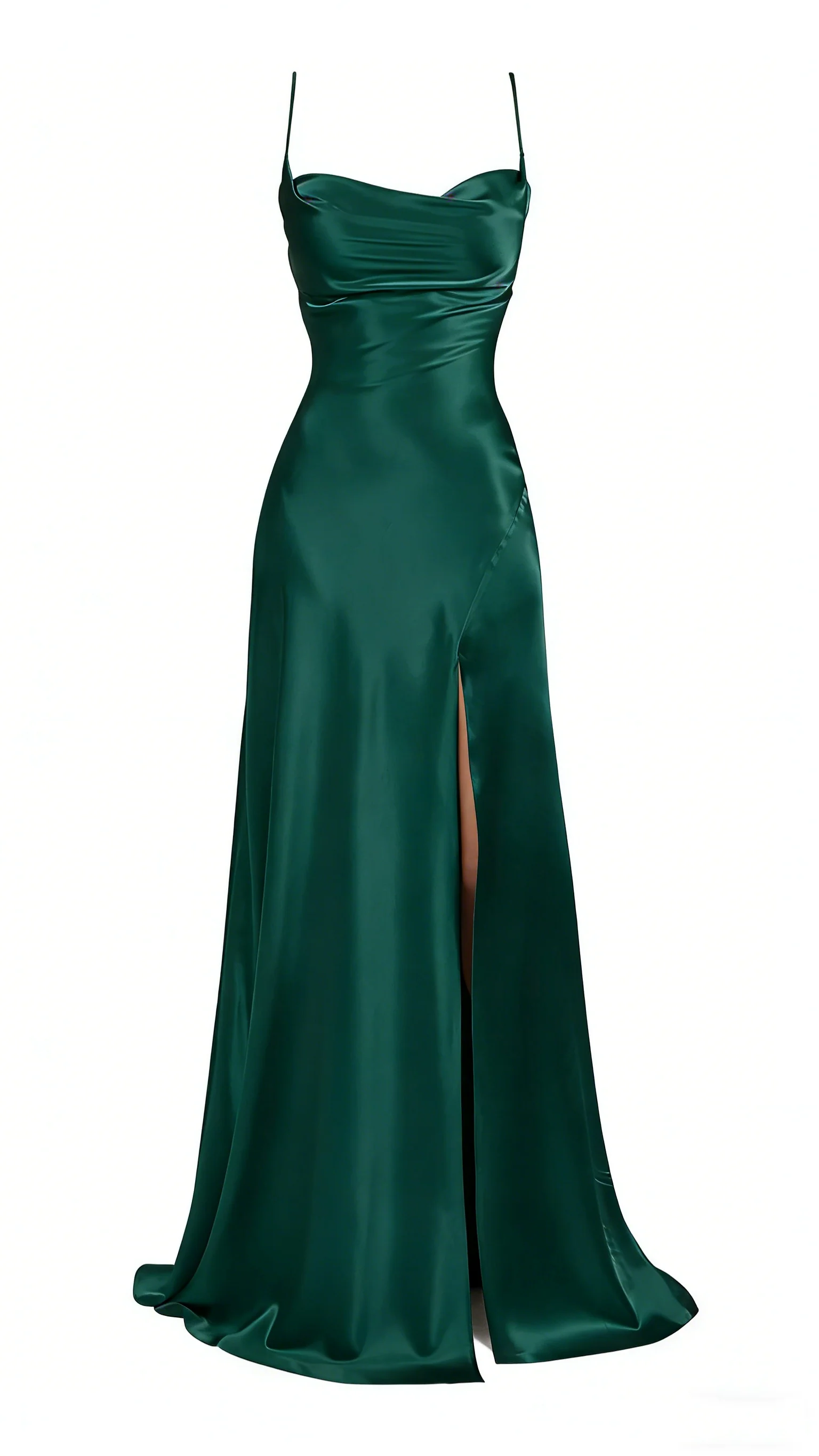 Simple Mermaid Floor Length Prom Dress With Slit 22th Birthday Outfit P1387 - Image 5