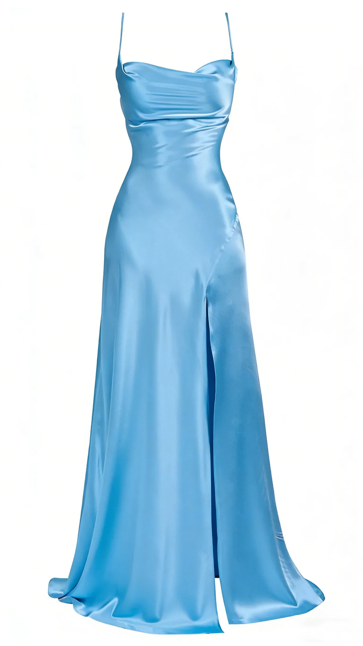 Simple Mermaid Floor Length Prom Dress With Slit 22th Birthday Outfit P1387 - Image 7