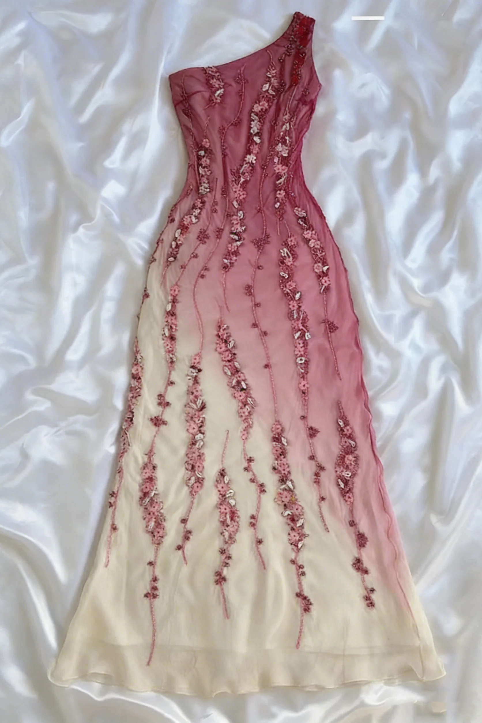 Simple Mermaid Prom Gown With Beads One Shoulder Prom Dress For Teens P1848 - Image 4