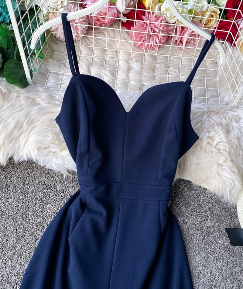 Simple sleeveless jumpsuit wide leg jumpsuit 073 - Image 7