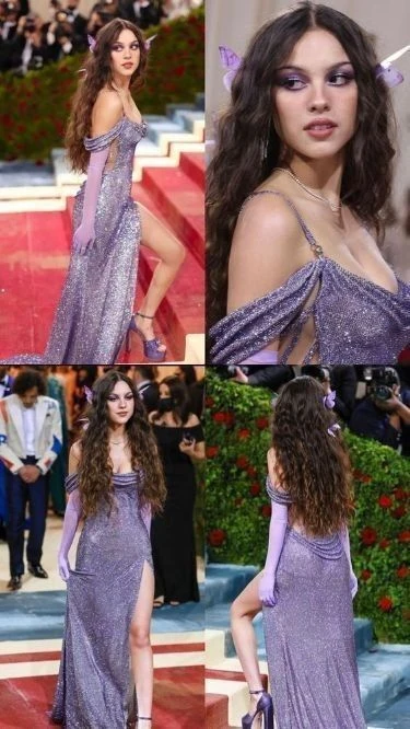 Sparkly Sequins Spaghetti Straps Sequin Side Slit Prom Dress P1494 - Image 5