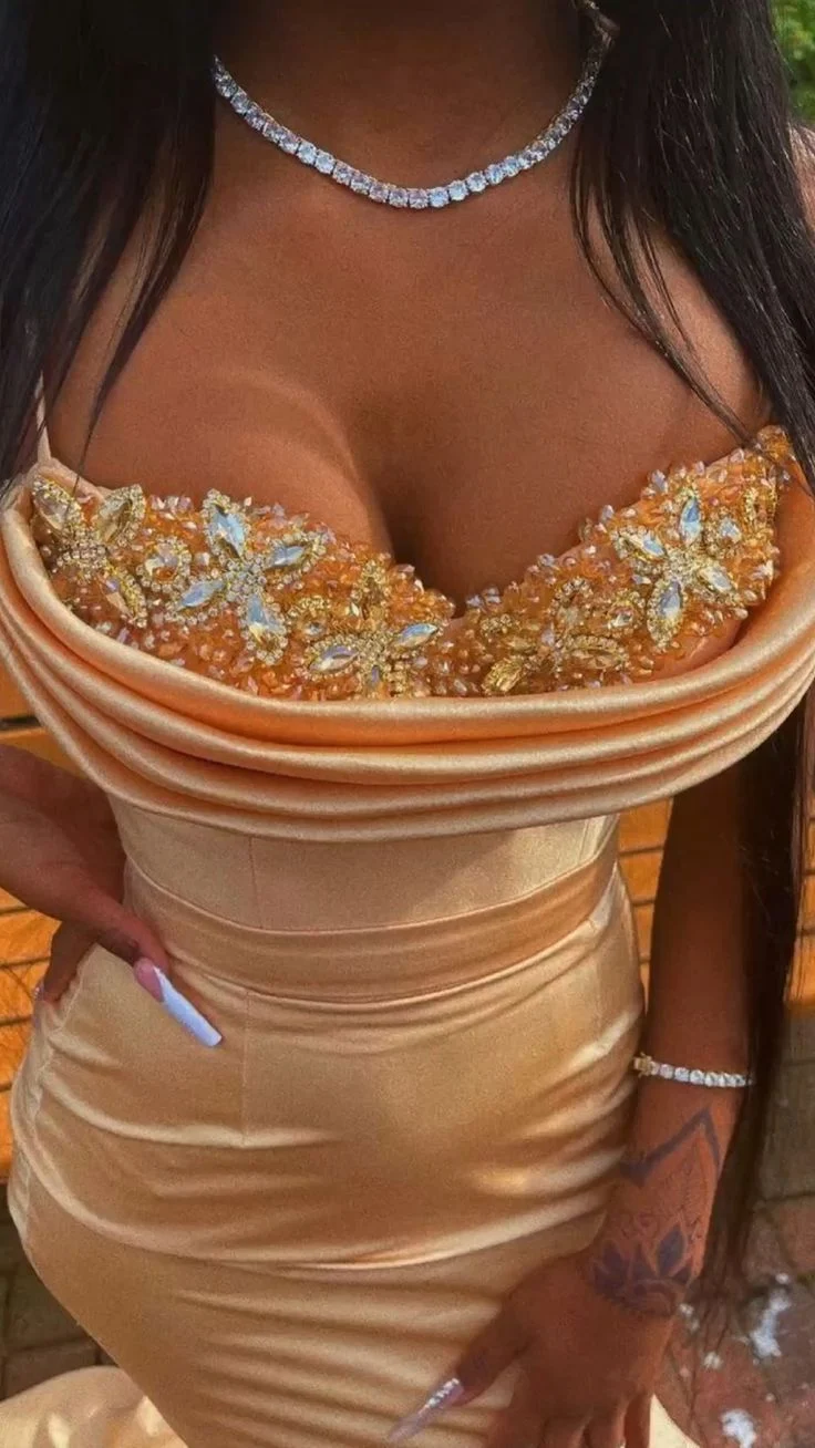 Straps Prom Dresses Beads Bodice Glitter Prom Dress Birthday Outfits P376 - Image 4
