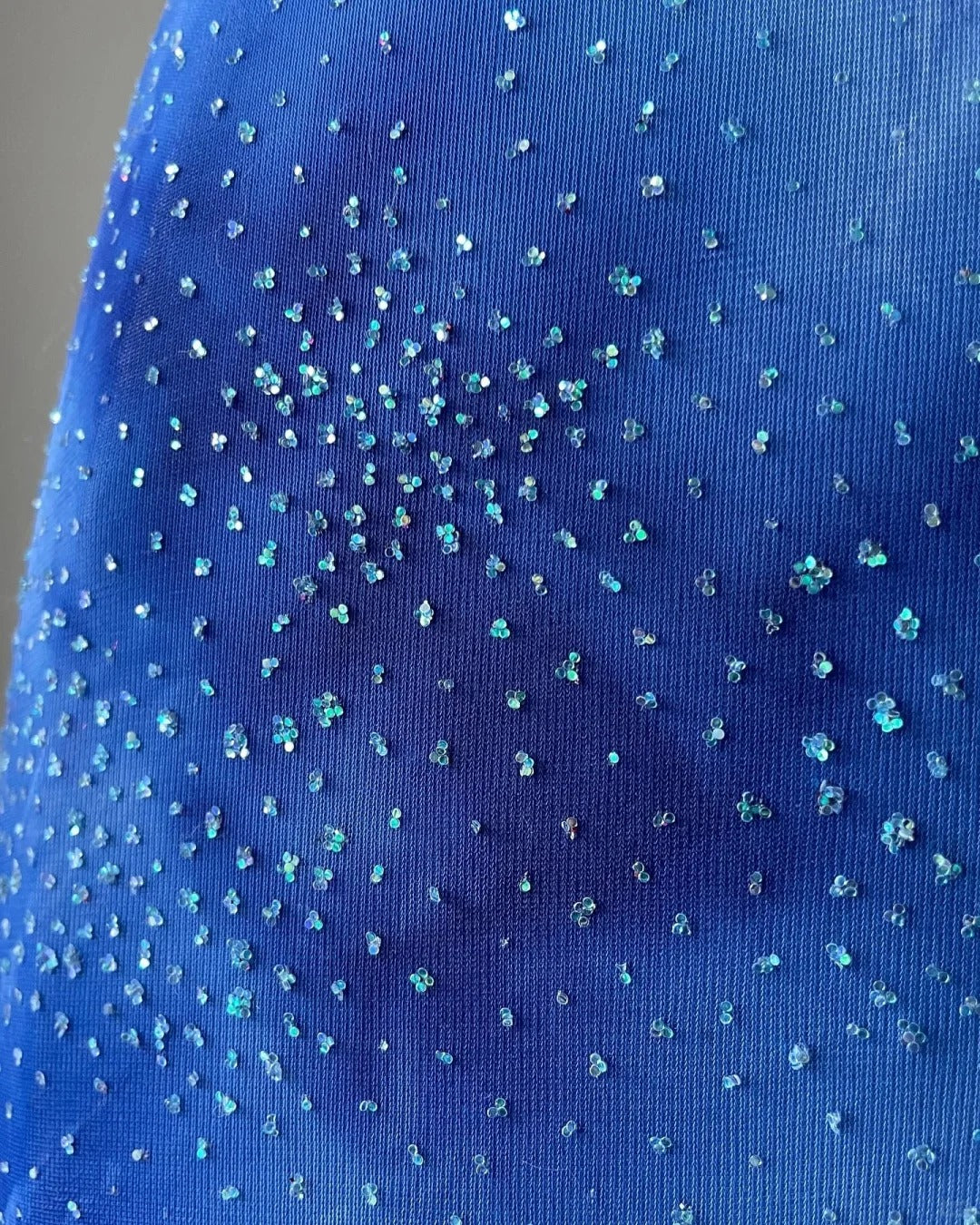 Stunning Blue Spaghetti Strap Beaded Fitted Prom Dress P3396 - Image 4