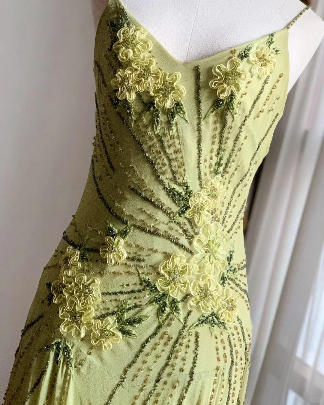 Stunning Green Strappy Embroidered Beaded Chiffon Homecoming Dress P3140 - Image 4