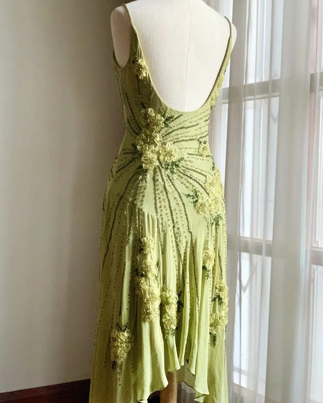 Stunning Green Strappy Embroidered Beaded Chiffon Homecoming Dress P3140 - Image 5