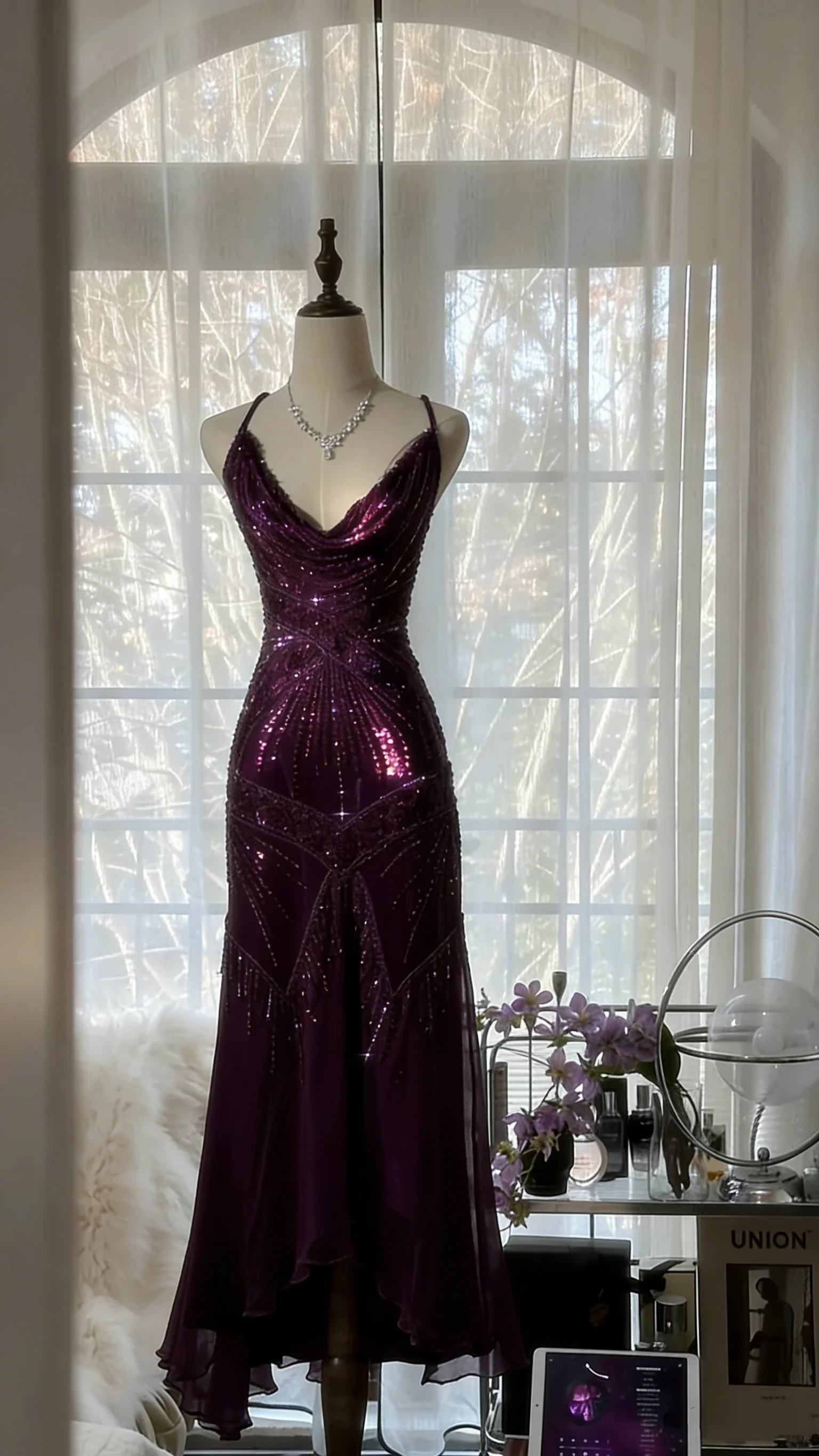 Stunning Pink Backless Beaded Chiffon Long Prom Dress P3323 - Image 10
