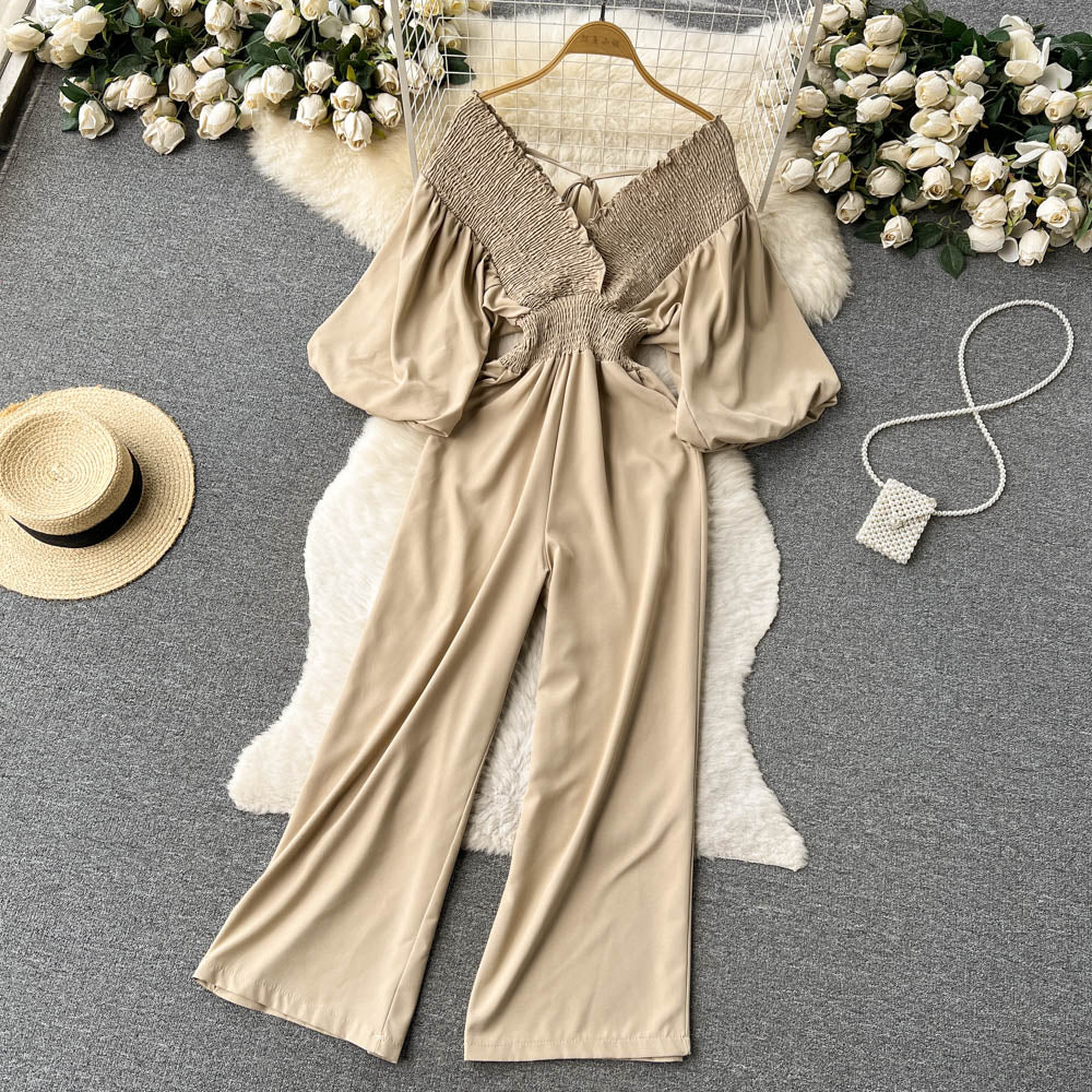 Stylish V-neck Long Sleeve Jumpsuits p268 - Image 8