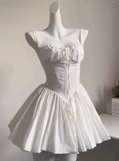 Sweet Fishbone Suspender Princess Birthday Tutu Homecoming Dress P3975 - Image 8