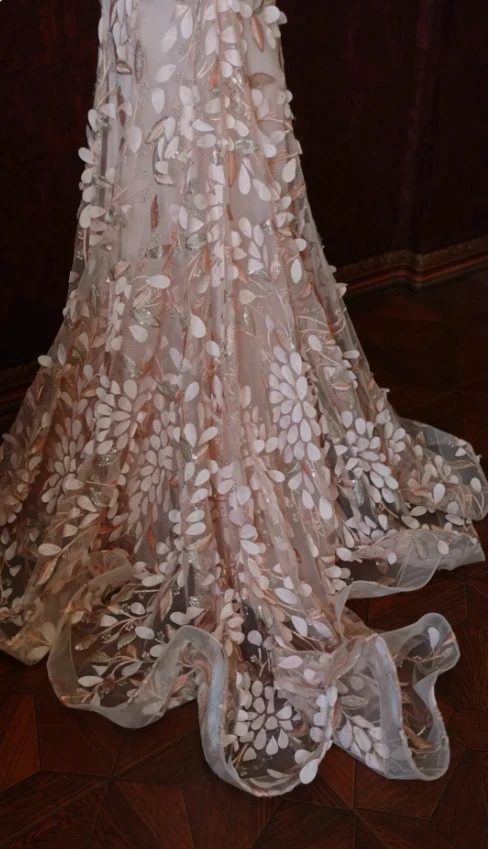 Sweet Pink Mermaid Sweetheart Neckline 3D Petal Tulle Long Prom Dress Evening Dress P4278 - Image 4