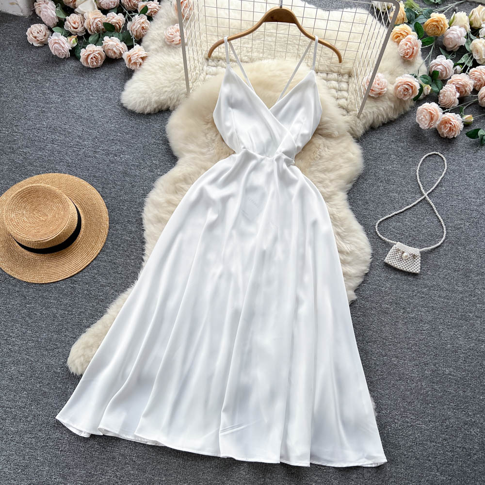 Sweet Straps Summer Dress Women Holiday Dress P180 - Image 3