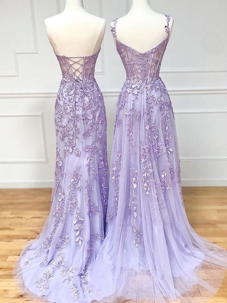 Sweetheart Neck Lace Long Prom Dresses, Lace Graduation Dress P1167 - Image 3