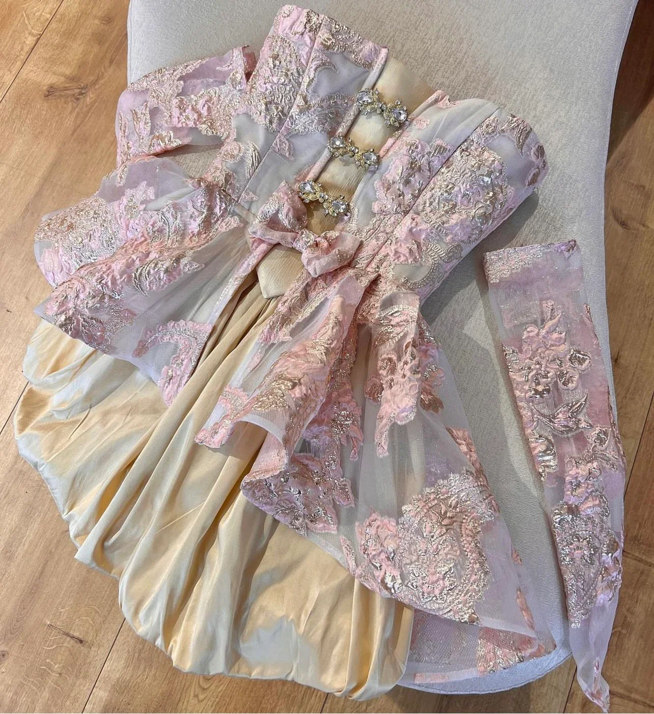 Vintage Ball Gown Gold Homecoming Dresses 18th Birthday Outfits P1823 - Image 7
